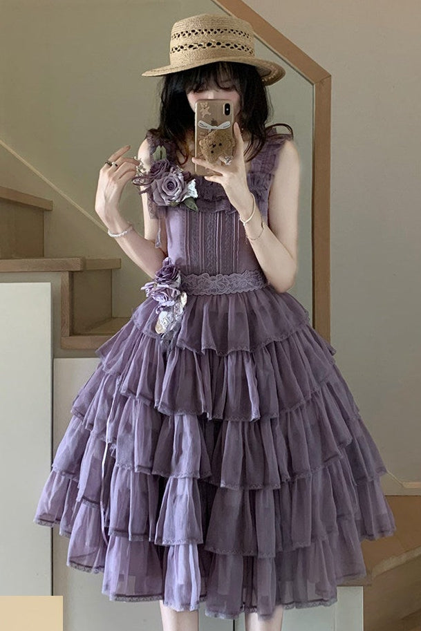 [Pre-order Deadline: July 31] Romantic Sweet Lolita Series Accessories (Flower-Embroidered Waist Ribbon, Corsage with Parfum Emblem, Hair Clip) [Exclusive Sale for Dress Purchasers]