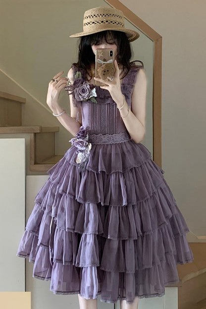 [Pre-order Deadline: July 31] Romantic Sweet Lolita Series Accessories (Flower-Embroidered Waist Ribbon, Corsage with Parfum Emblem, Hair Clip) [Exclusive Sale for Dress Purchasers]