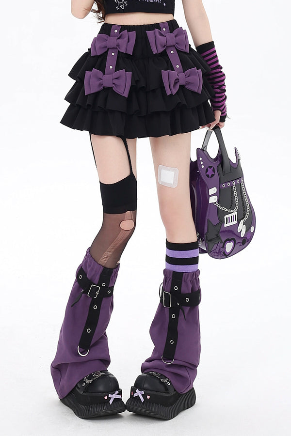 地雷ダークリボンケーキスカート