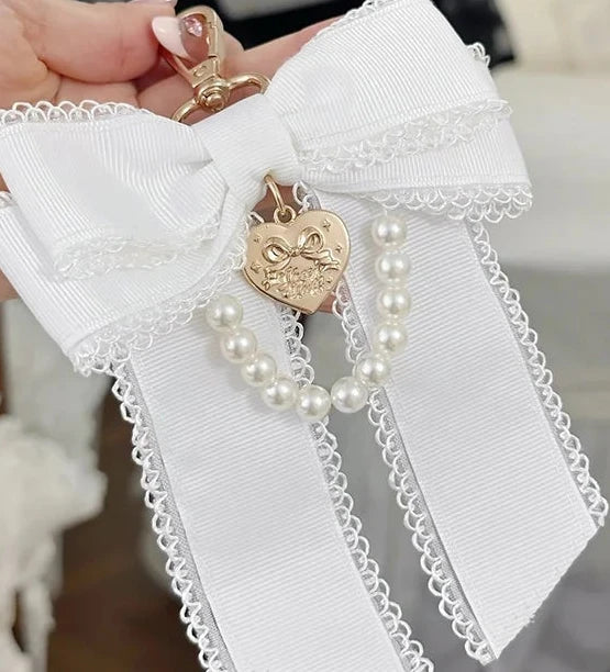 [Pre-order Deadline: October 18] Petal Edge Pearl Chain Bow Square Handbag Crossbody Bag