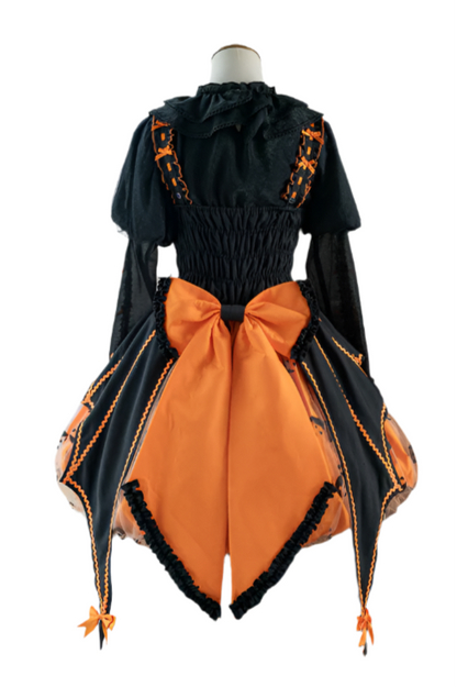 [Reservation deadline on September 28] Halloween Pumpkin Dark Sweet Dress Set