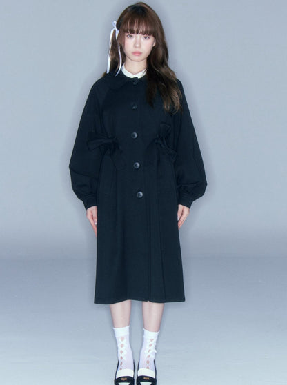 Basic Ribbon Long Coat