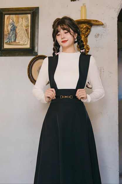 Retro Chic Suspender Skirt