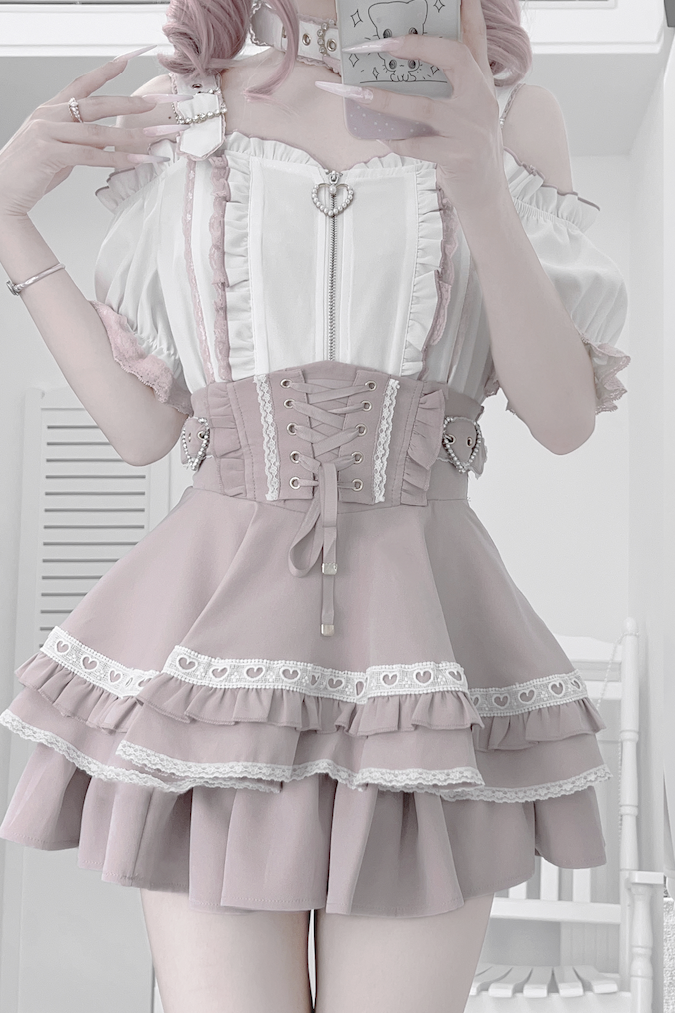 Subculture Heartbeat Top + Flared Skirt