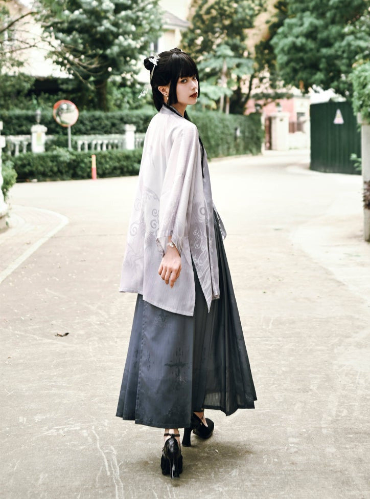 中国复古鹤羽吊带裙套装