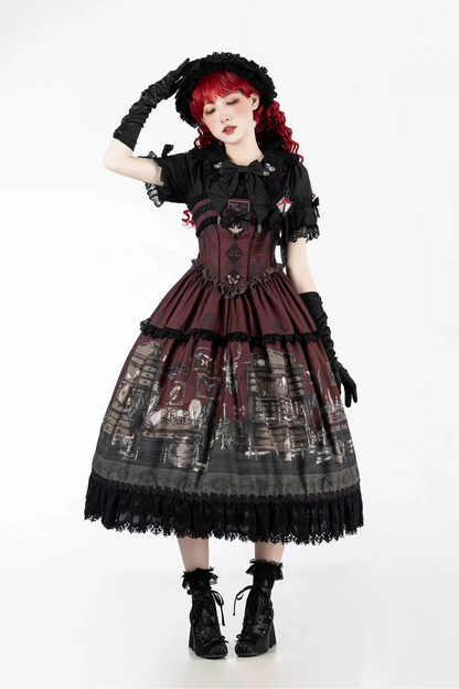 スペルコレクションルームステッチフェイクツーピースドレス