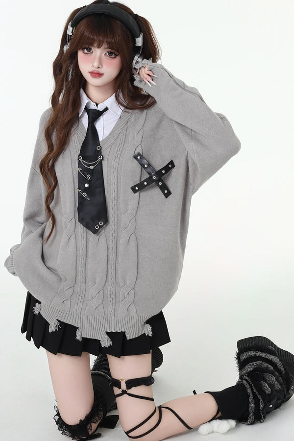 ソフトグルティナスホリデーニットトップ