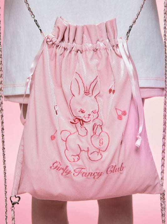 Rabbit Cherry Chain Hand Backpack