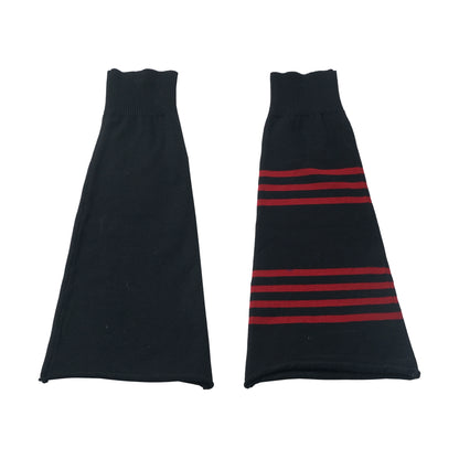 モードVネックニット+キュロット+スカート+レッグカバー+スカーフ