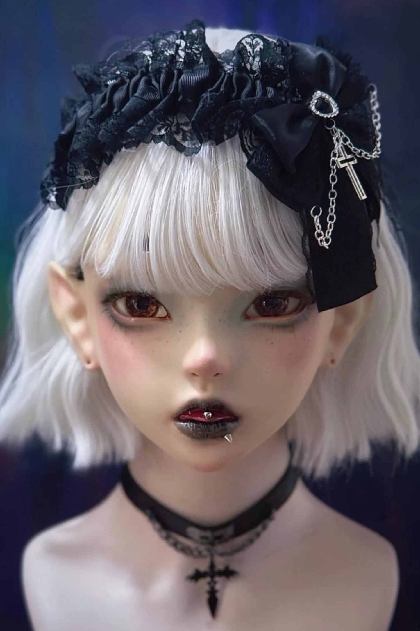 ダブルレイヤードリボンレースヘッドバンド