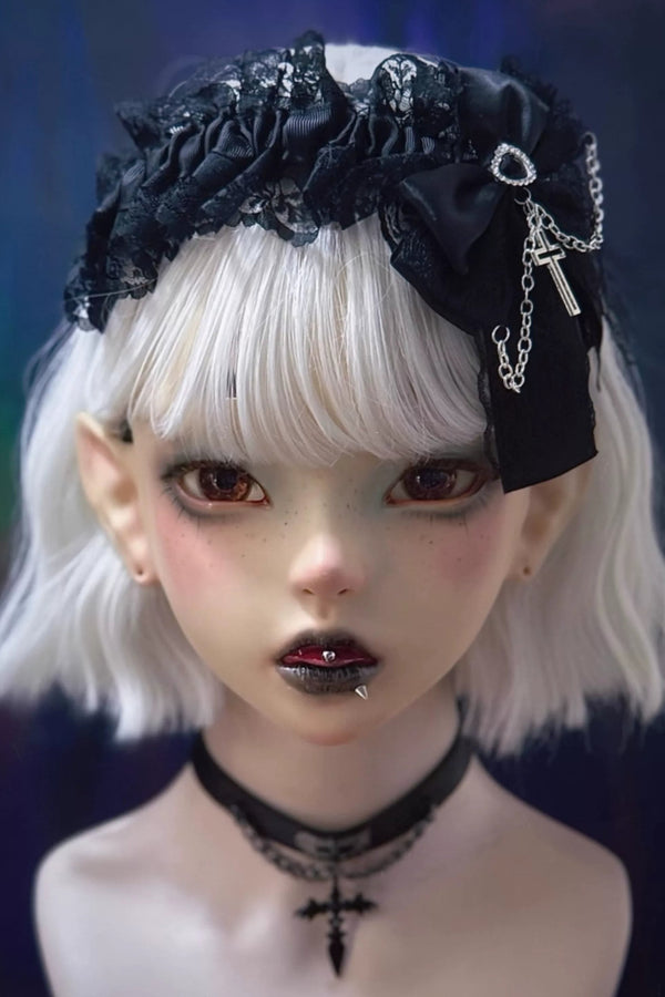 ダブルレイヤードリボンレースヘッドバンド