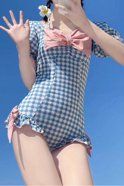 Retro Sweet Bow Swimsuit