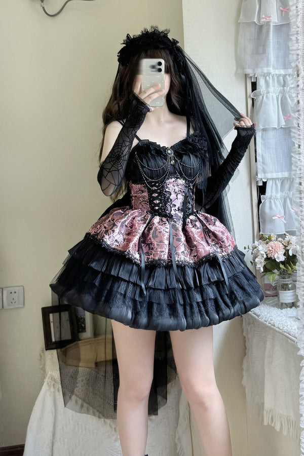 Vestido Lolita con Peto de la Serie Oscura
