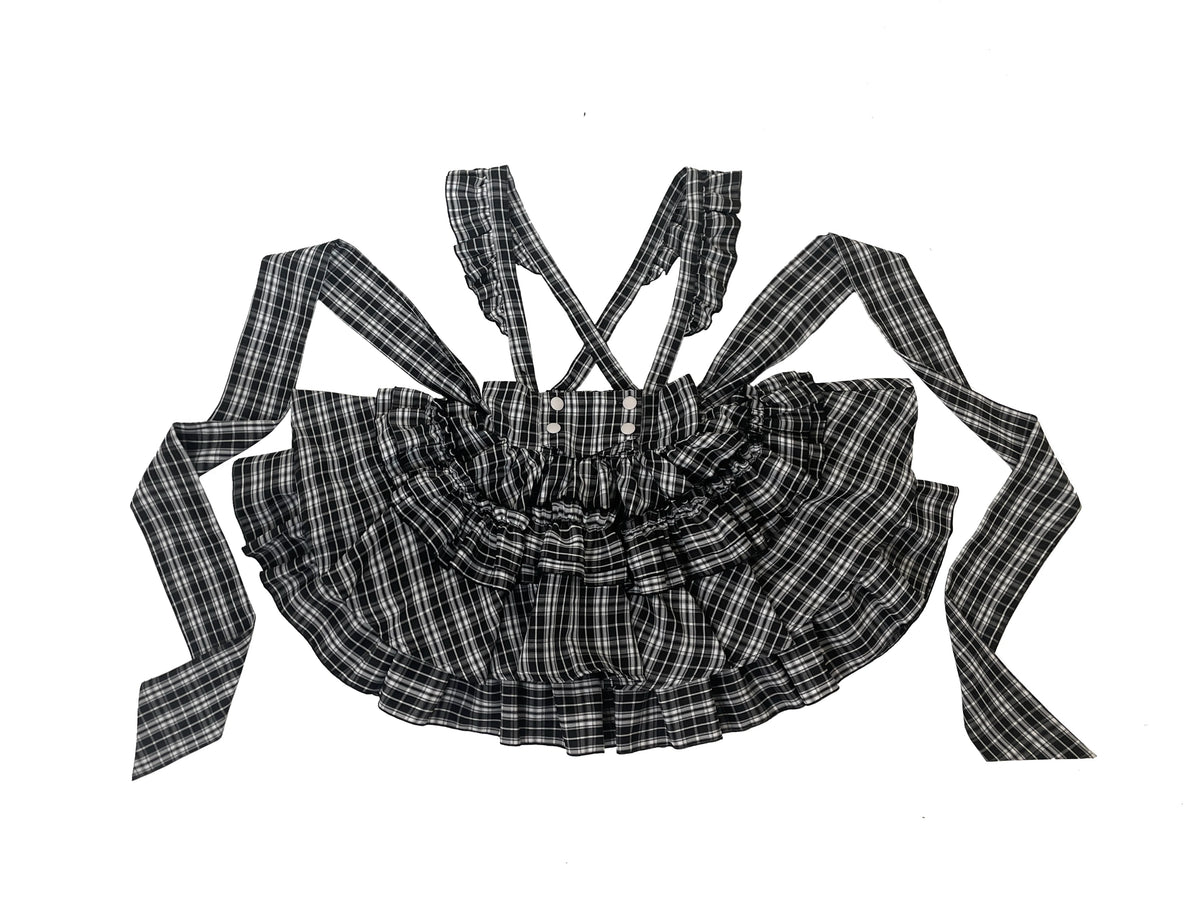 [Artículo reservado] Traje de falda y camisa de la serie de cuadros de caja de regalo con forma humana