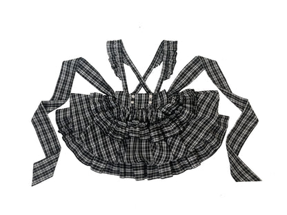 [Artículo reservado] Traje de falda y camisa de la serie de cuadros de caja de regalo con forma humana