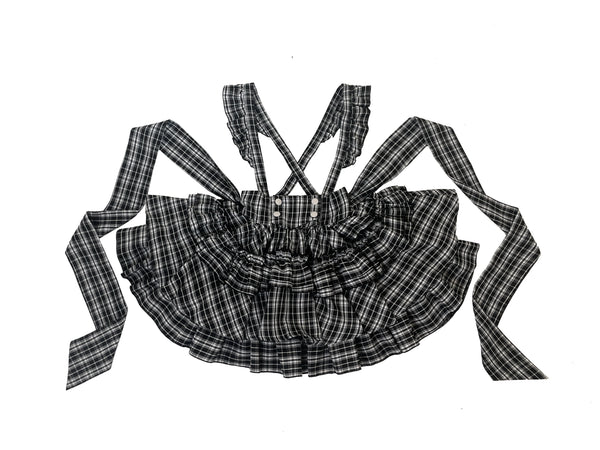 [Artículo reservado] Traje de falda y camisa de la serie de cuadros de caja de regalo con forma humana