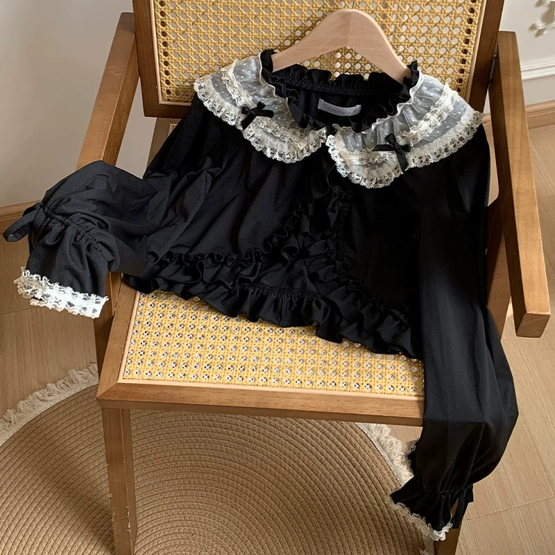 Weißes Korsett-Prinzessin-Lolita-Kleid + Outerwear + Accessoires