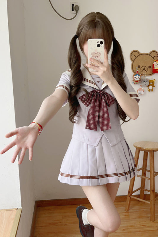 Retro Color Sweet Sailor Suit