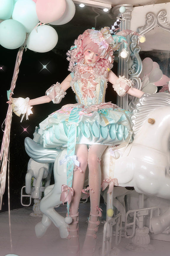 【12月26日予約締切】サーカスシリーズファンフェアキャンディカラーロリータピエロドレス＋フルセットA/B