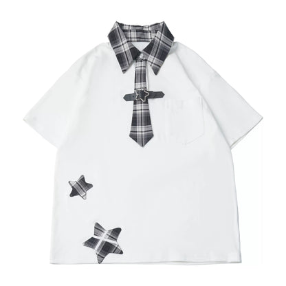 Plaid Necktie Subculture Uniform Set