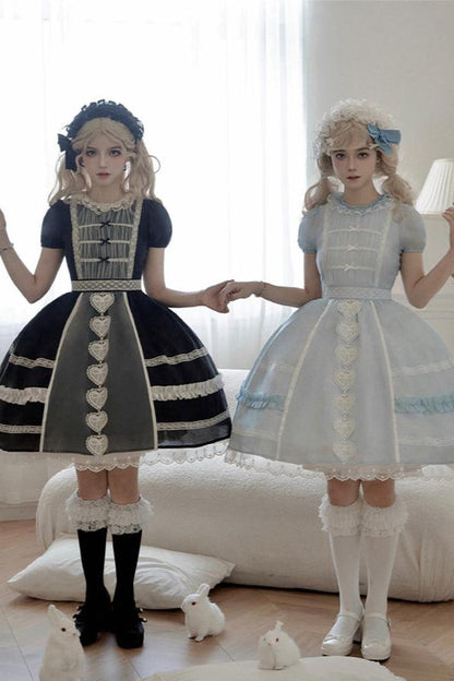 Sweet Doll Frill Ribbon Lolita Dress + Mini Ribbon Sleeves