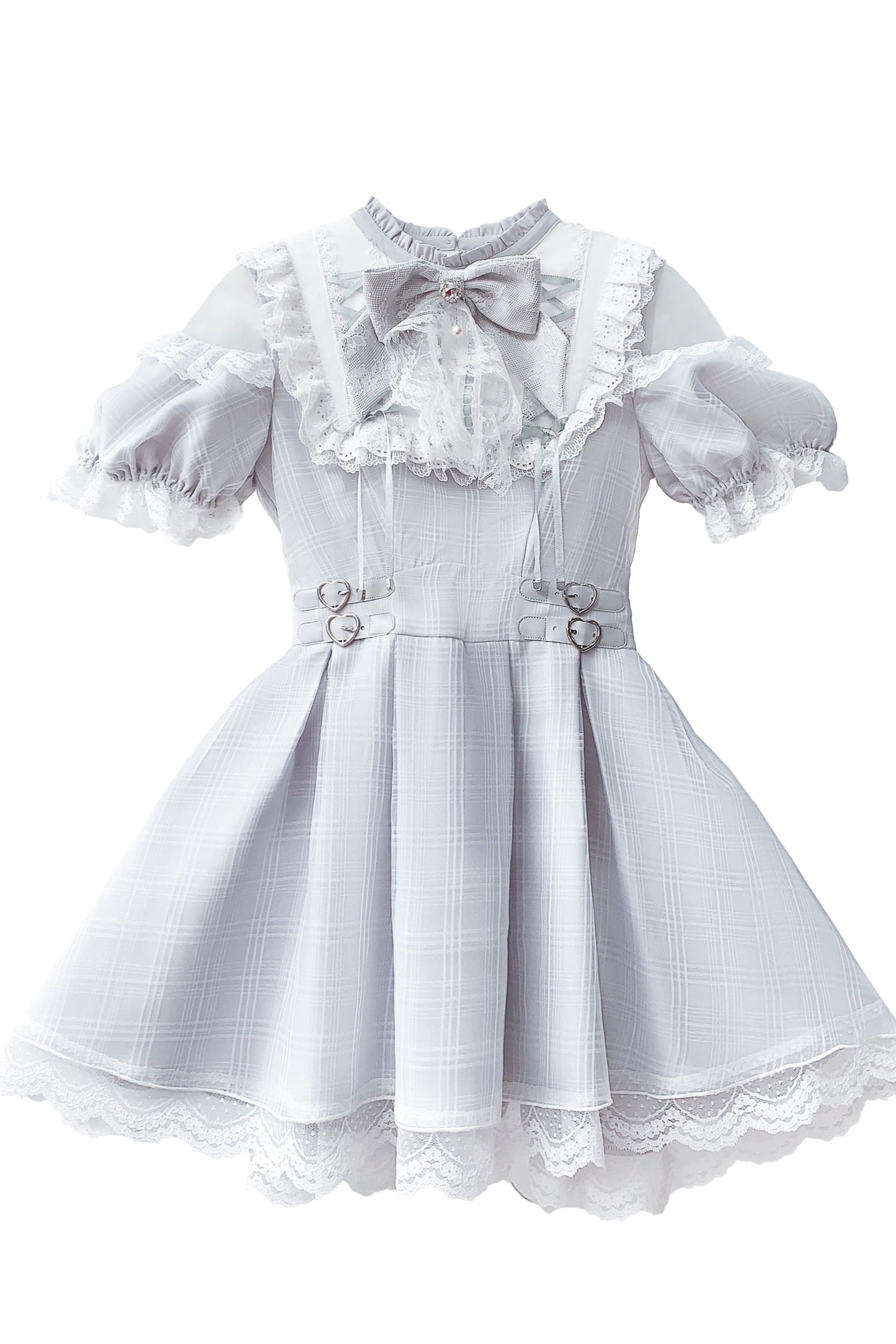 【予約商品】エンジェルグレーブルーチェックワンピース