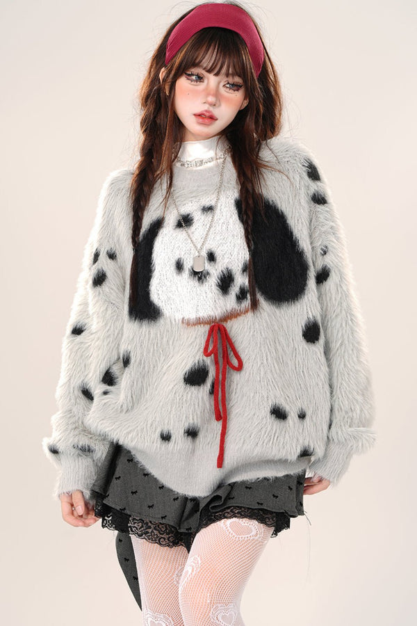 プラッシュダルメシアンウールセーター