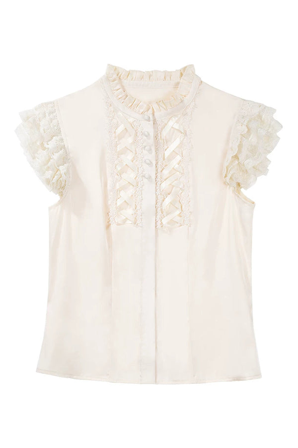 [Cierre de reserva 7 de agosto] Set completo de vestido JKS vintage rojo Story con estampado de conejos y lazo antiguo + camisa con volantes + cubrebrazos con cordones