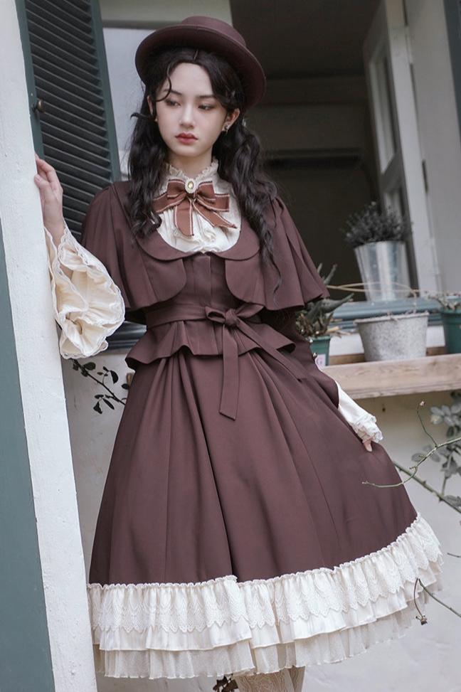 [Reservation deadline on October 22] Aria Elegant College Style Princess Sleeve Dress Suit