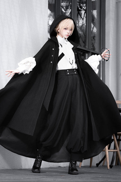 Elegant Oversized Cape Shirt and Trousers Set-Up