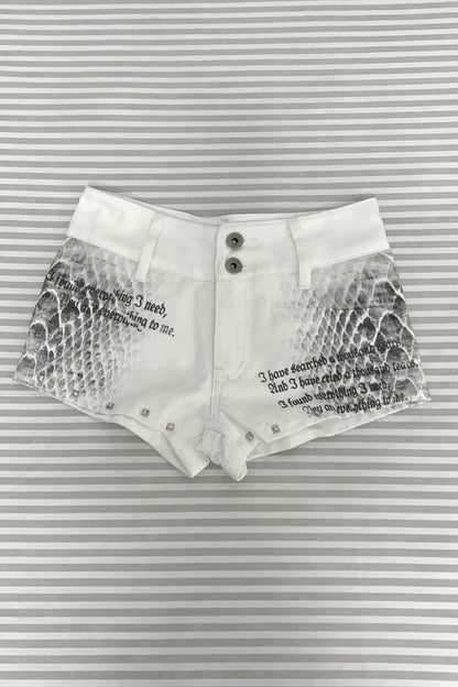 マークサブカルチャープリントスネークパンツ