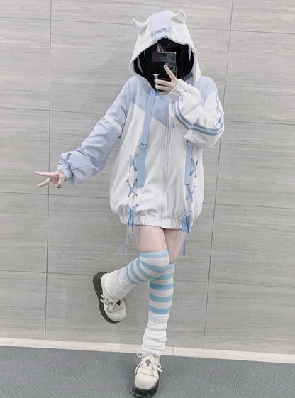 【👼Angel Neighborhood👼Aqua System Hooded Jacket + Leg Warmers [Reserved Item] (Japanese only)