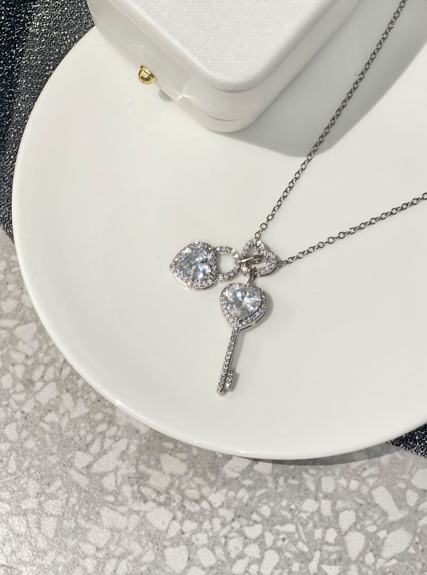 Diamond Silver Necklace