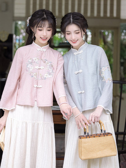 Spring China Top + Long Skirt