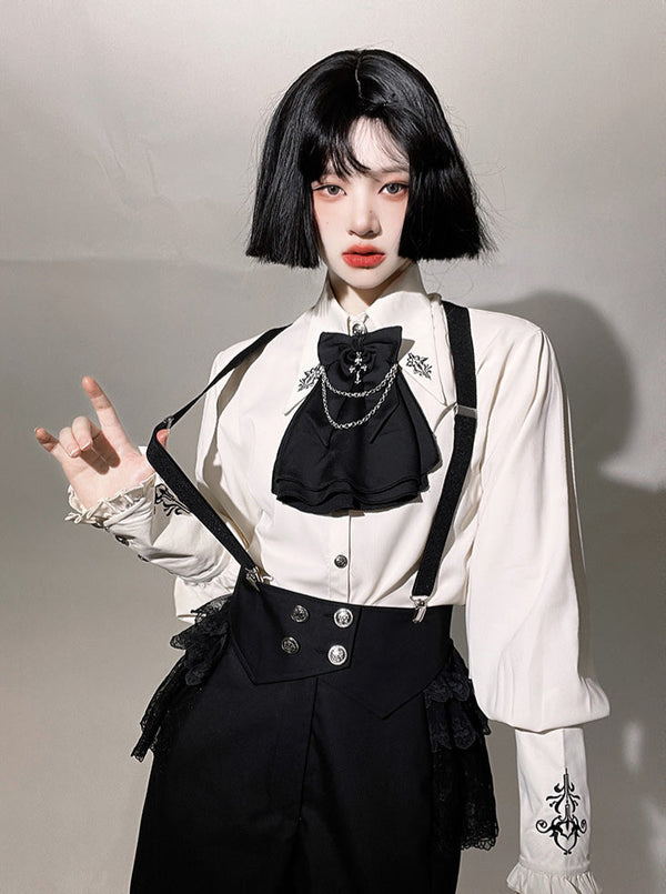 ナイトクローマジックロリータプリンスマントシャツサスペンダードレスセット