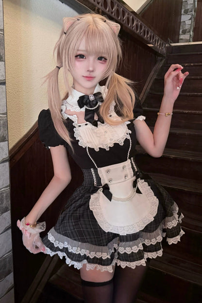 Bunny Ear Gothic Maid Jirai Kei Set