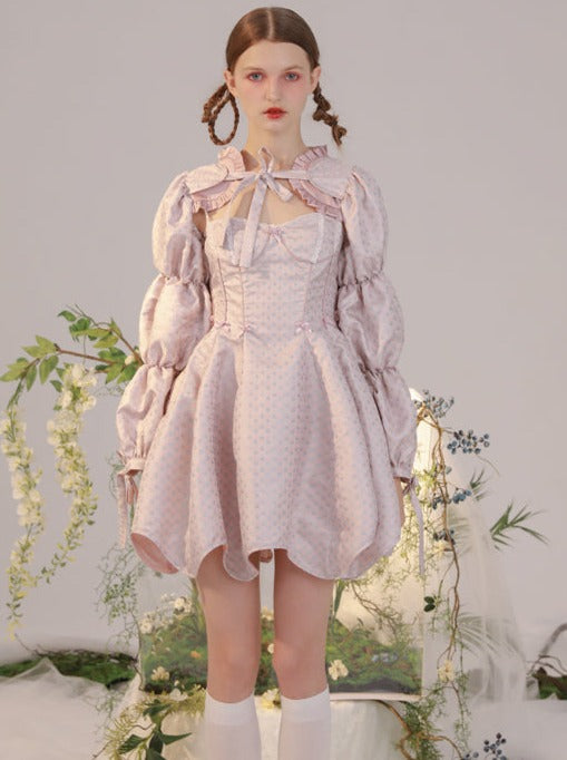 ワイルドローズパフスカートストラップレース＋ショートトップス