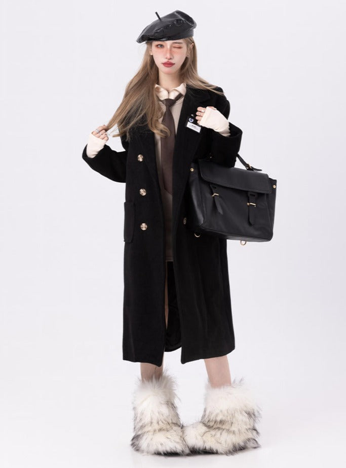 College Long Wool Coat