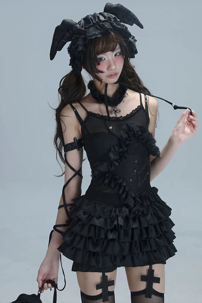 レースキャミソールバレエトップス+インナー