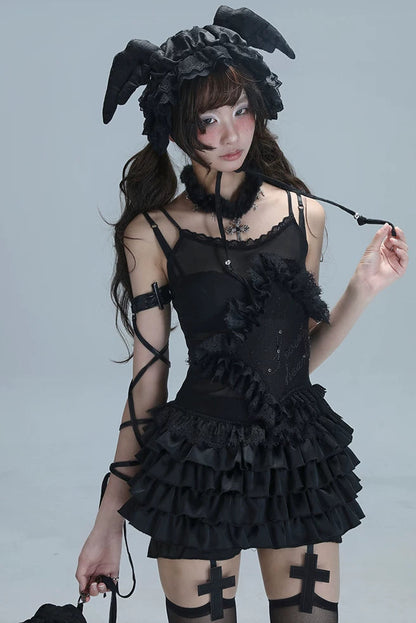 レースキャミソールバレエトップス+インナー