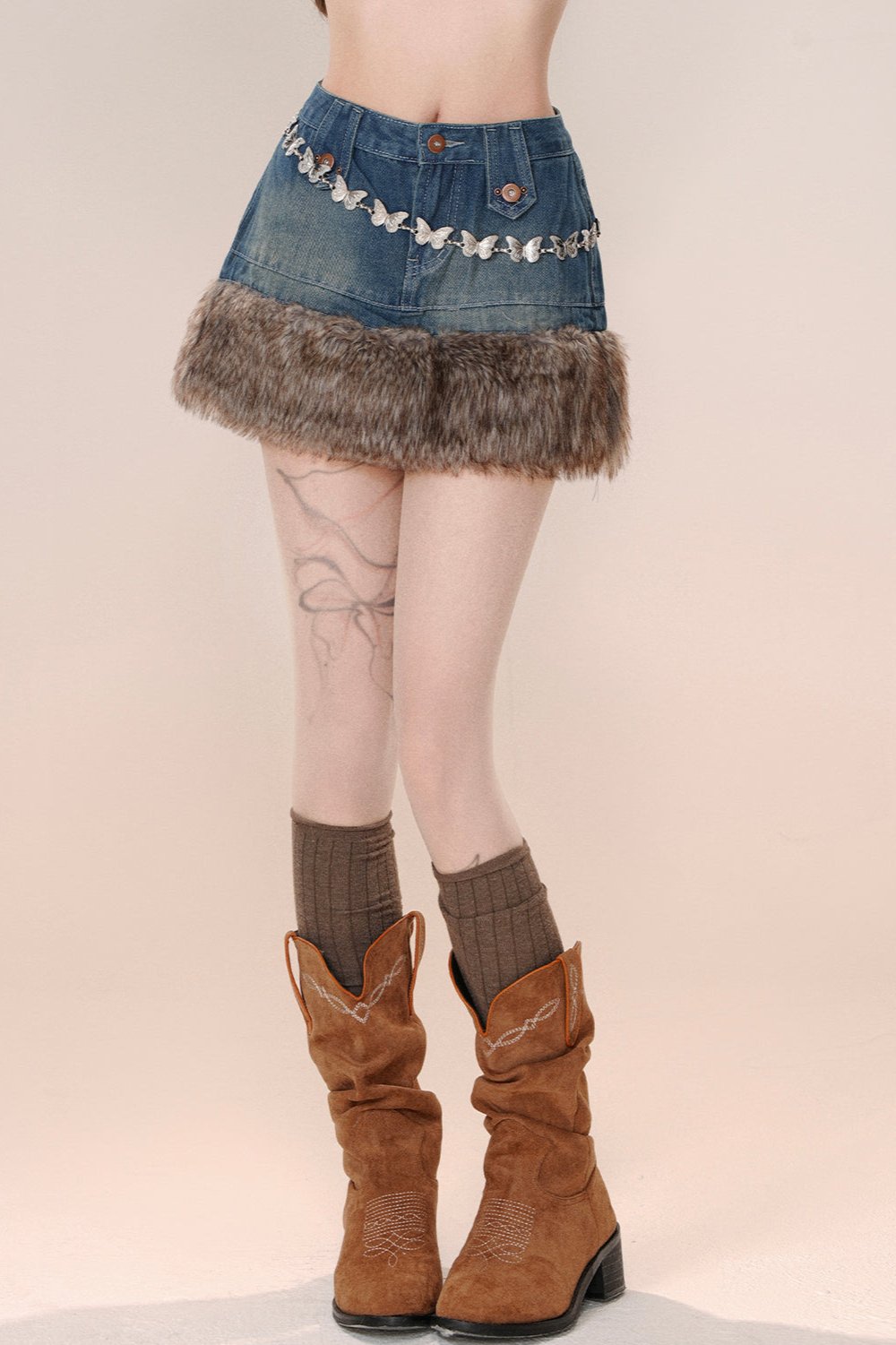 Sprice denim A line short skirt