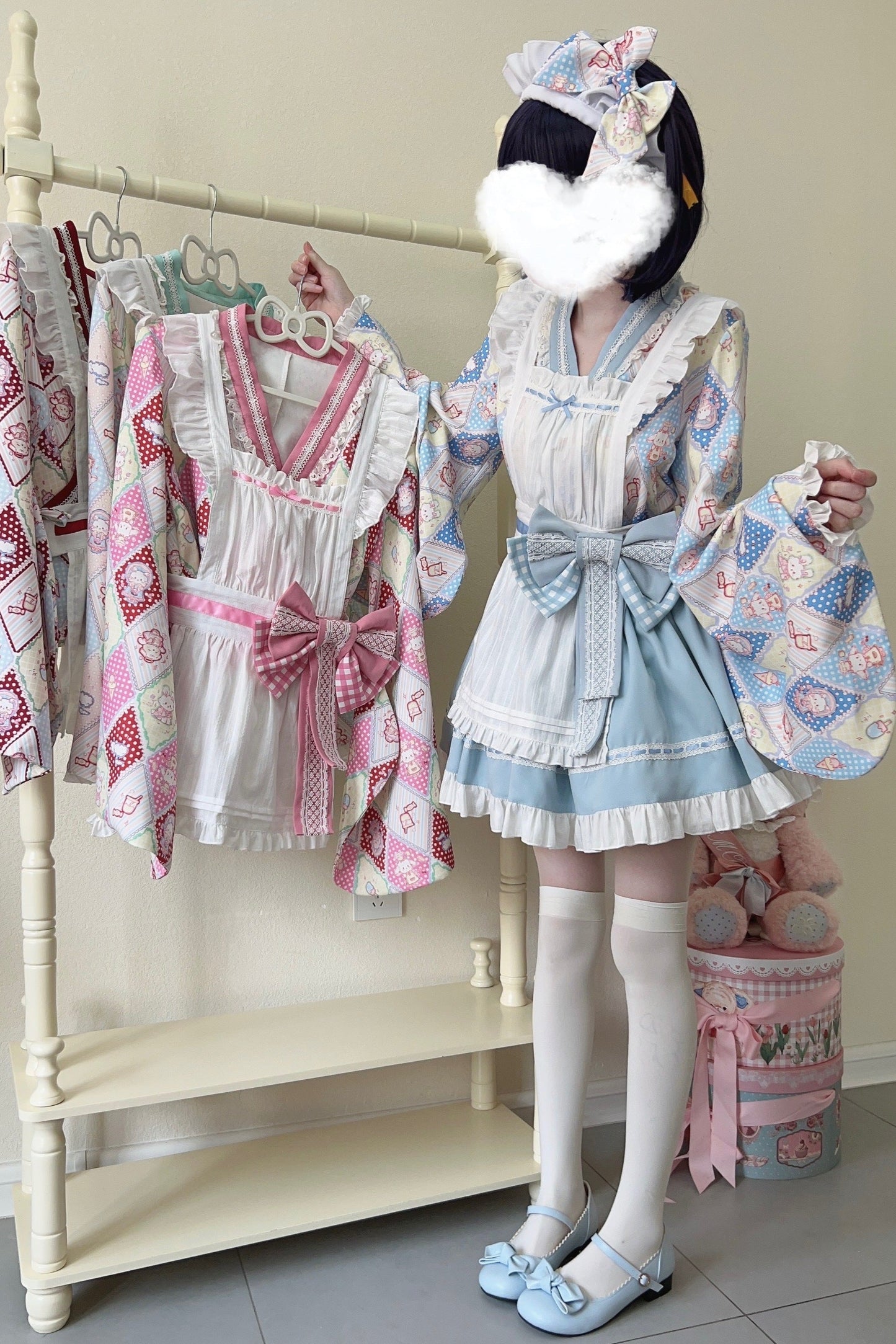 Retro Maid Cafe Japanese Lolita Set