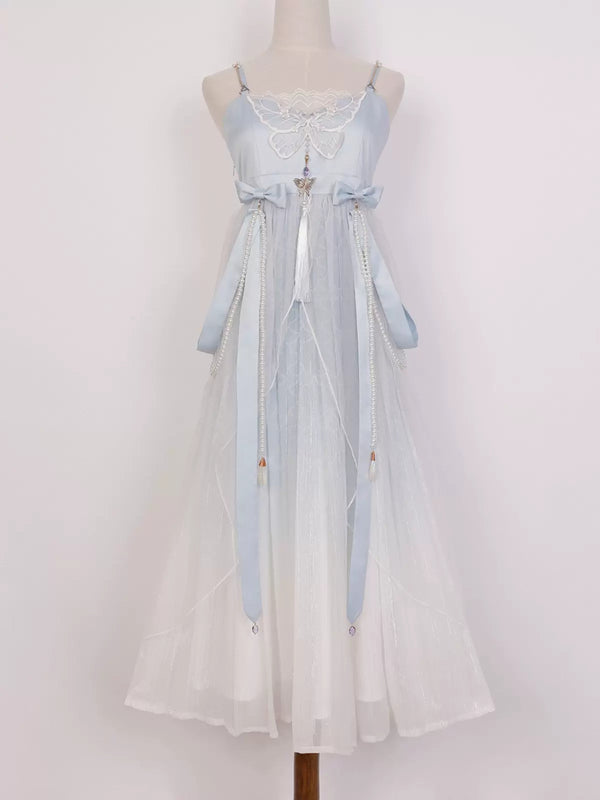 Fantasy Butterfly Lolita China Gradient Elegant Dress Set