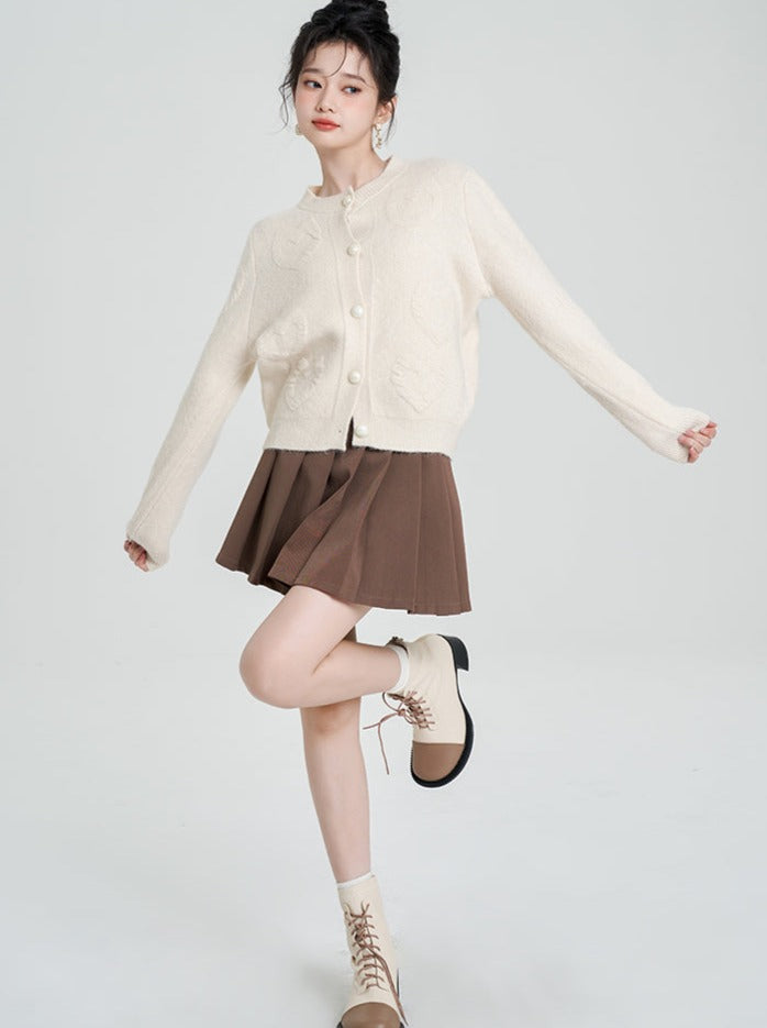 Heart Soft Sweet Short Knit Cardigan