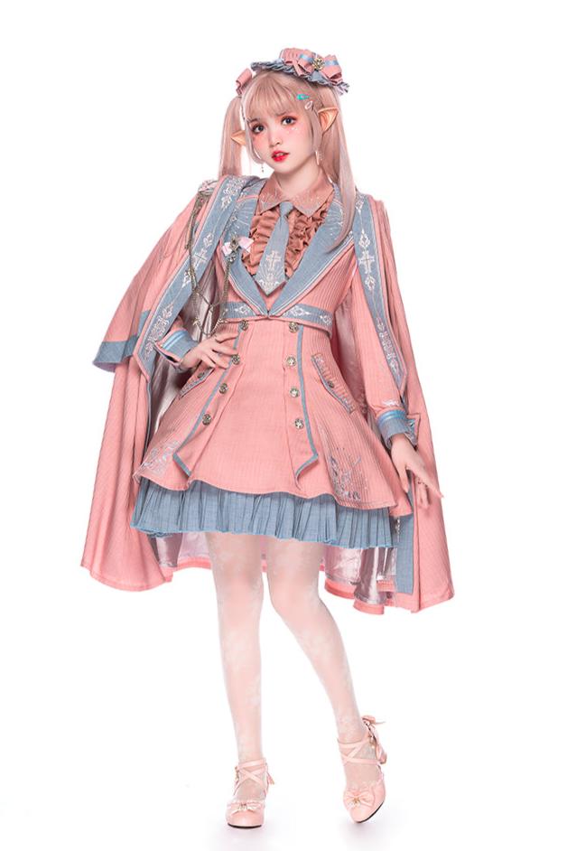 [Reserved product] Opera Shache Field Pink Blue College British Mant Dress Suit