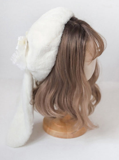 Fluffy rabbit beret
