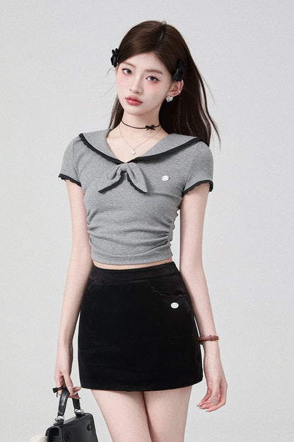 Sweet Style Knit Cropped Top