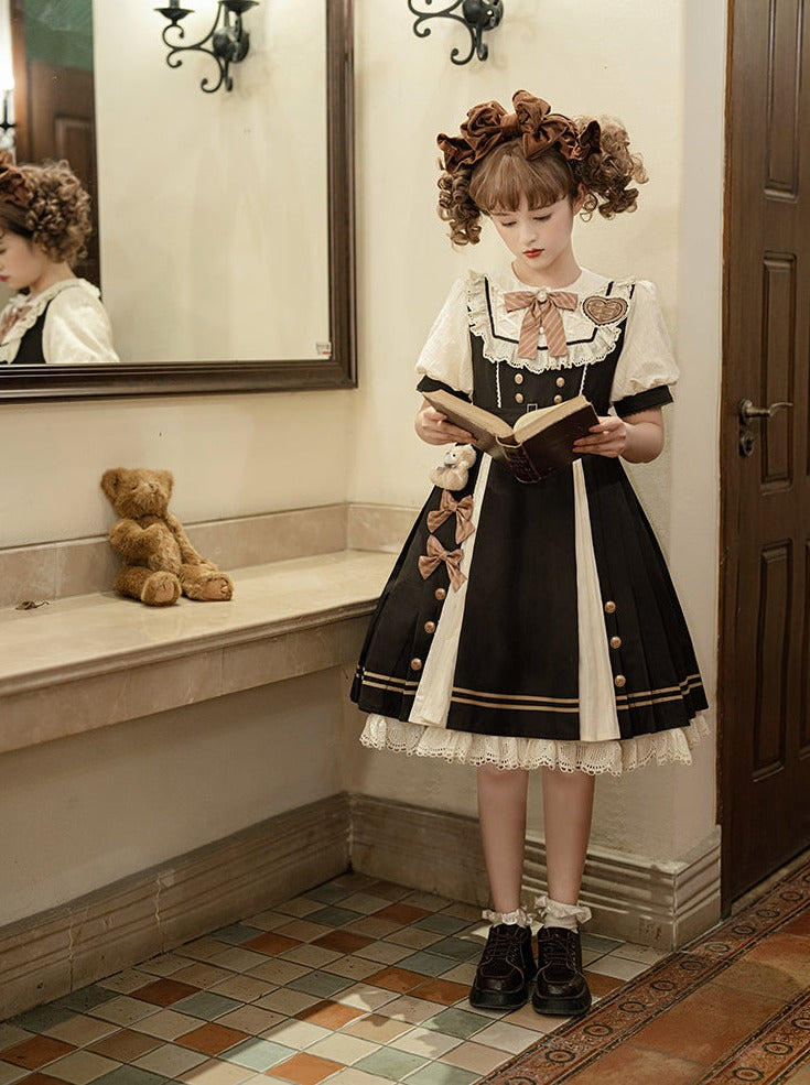 チョコレートガーリーレトロロリータワンピース – Belchic