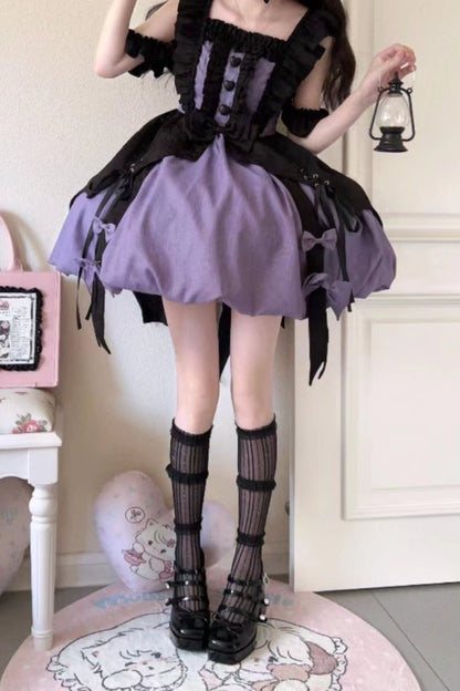 [Reservation deadline on October 5] Little Witch Halloween Bud Dress Set + Witch Hat