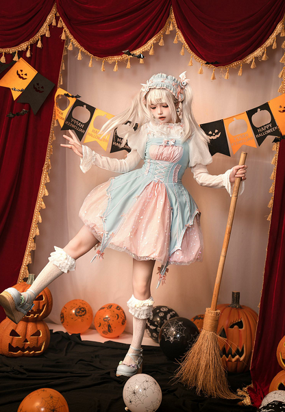 [Reservation deadline on September 28] Halloween Pumpkin Dark Sweet Dress Set